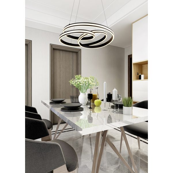 Hanglamp Trio Leuchten Nuria zwart