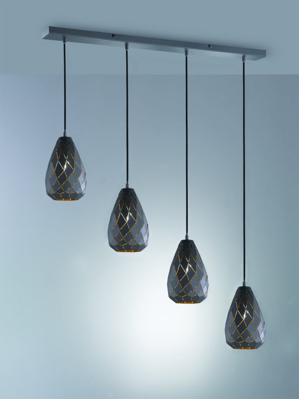 Hanglamp Trio Leuchten Onyx antraciet - Image 2