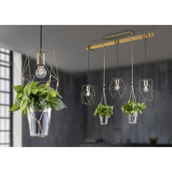 Hanglamp Trio Leuchten Plant  nikkel