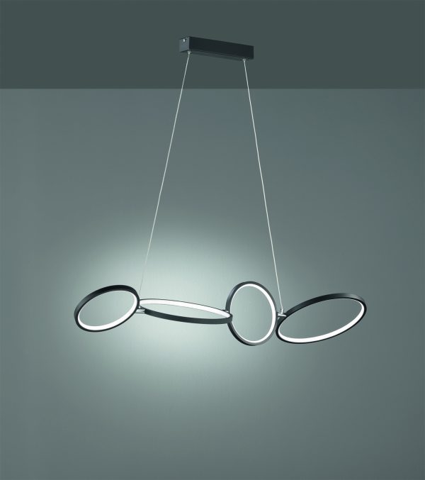Hanglamp Trio Leuchten Rondo zwart - Image 2