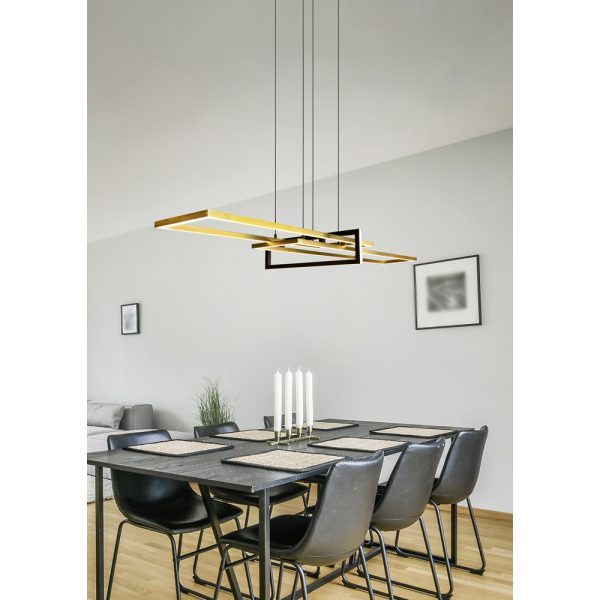Hanglamp Trio Leuchten Salinas messing