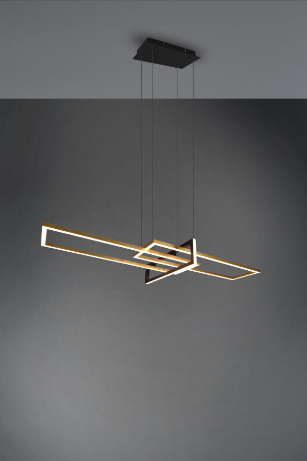 Hanglamp Trio Leuchten Salinas messing - Image 2