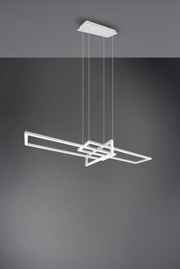Hanglamp Trio Leuchten Salinas wit