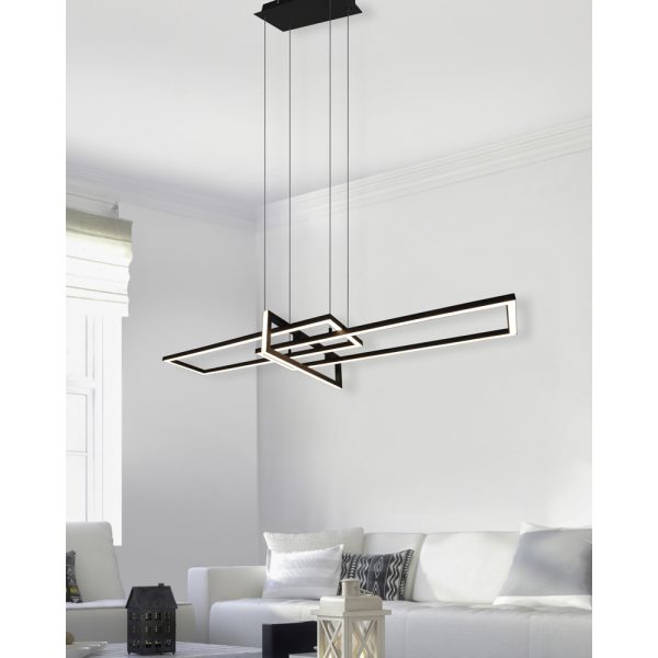 Hanglamp Trio Leuchten Salinas zwart
