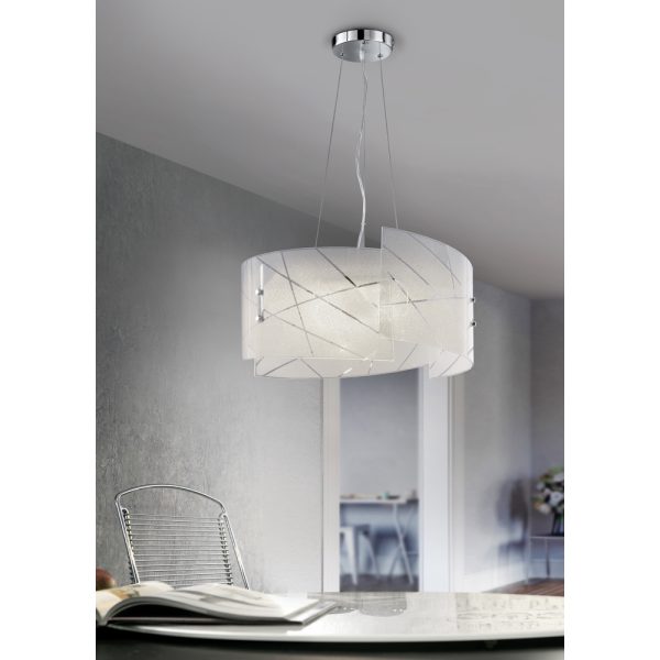 Hanglamp Trio Leuchten Sandrina wit