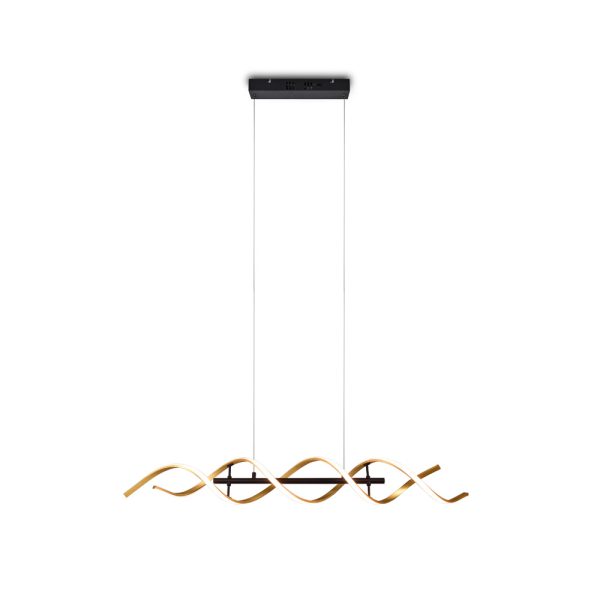 Hanglamp Trio Leuchten Sequence goud - Image 4