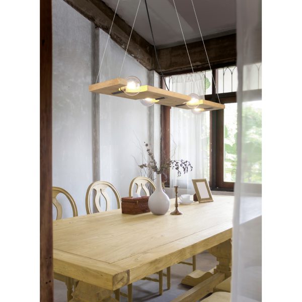 Hanglamp Trio Leuchten Tailor hout