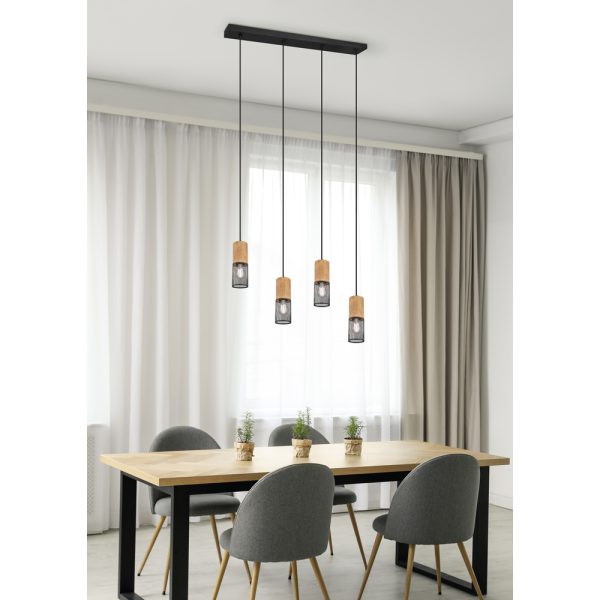 Hanglamp Trio Leuchten Tosh zwart
