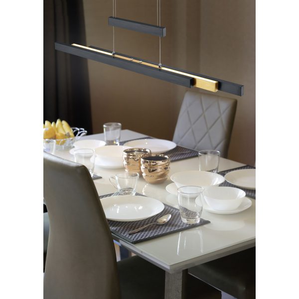 Hanglamp Trio Leuchten Trajan zwart