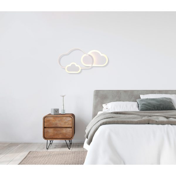 Plafondlamp Reality Cloudy wit