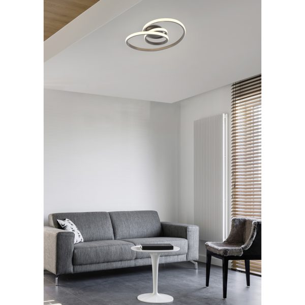 Plafondlamp Reality Sansa nikkel