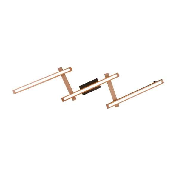 Plafondlamp Trio Leuchten Bellari hout - Image 6