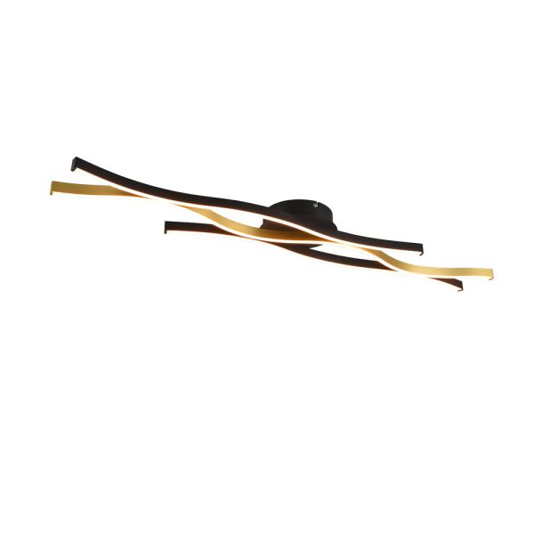 Plafondlamp Trio Leuchten Blaze messing