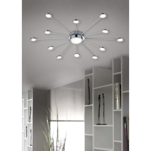 Plafondlamp Trio Leuchten Bodrum chroom