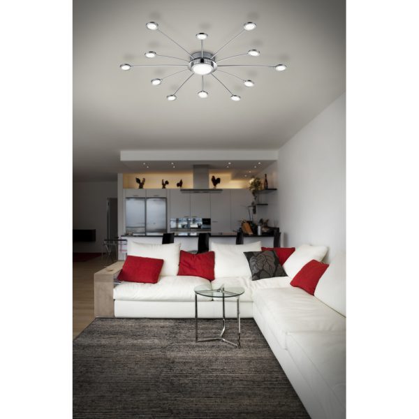 Plafondlamp Trio Leuchten Bodrum chroom - Image 6