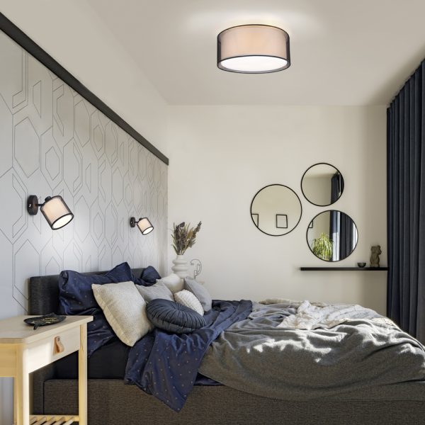 Plafondlamp Trio Leuchten Burton zwart