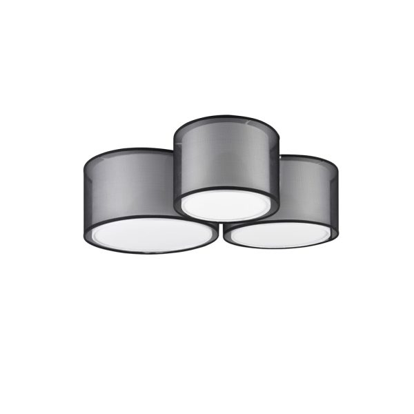 Plafondlamp Trio Leuchten Burton zwart - Image 2