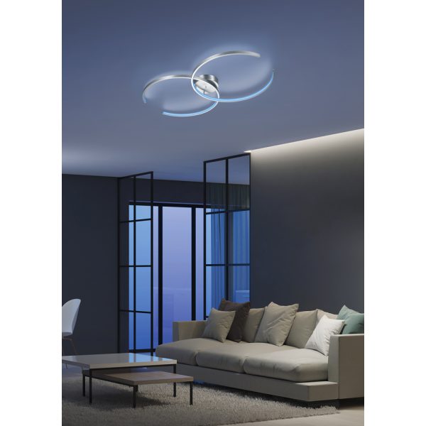 Plafondlamp Trio Leuchten Citizen nikkel