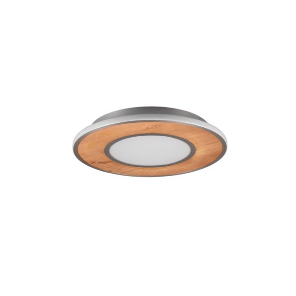 Plafondlamp Trio Leuchten Deacon hout - Image 2
