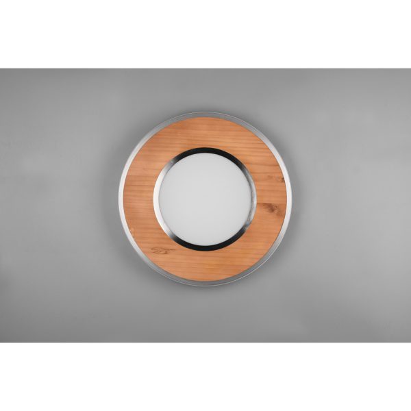 Plafondlamp Trio Leuchten Deacon hout - Image 4