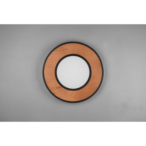 Plafondlamp Trio Leuchten Deacon hout - Image 4