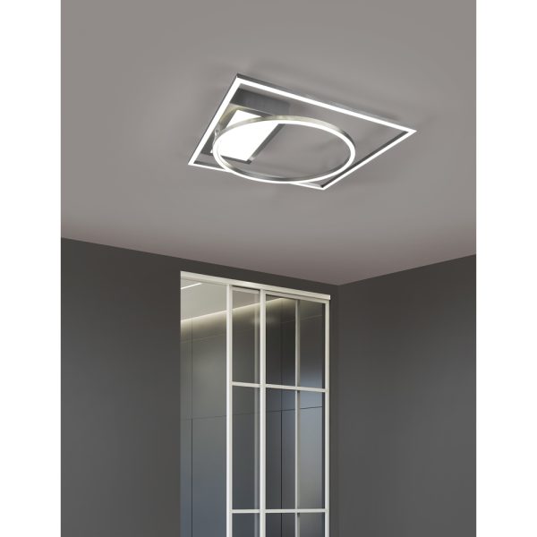 Plafondlamp Trio Leuchten Downey nikkel