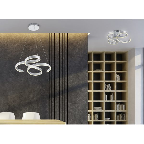 Plafondlamp Trio Leuchten Francis aluminium