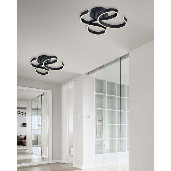 Plafondlamp Trio Leuchten Francis antraciet