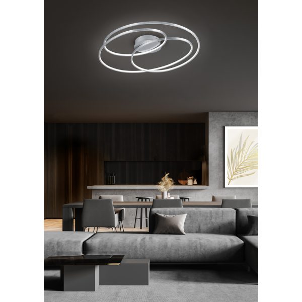 Plafondlamp Trio Leuchten Gale nikkel