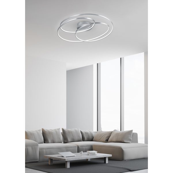 Plafondlamp Trio Leuchten Gale nikkel