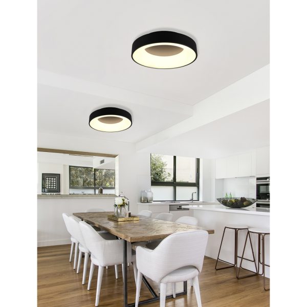 Plafondlamp Trio Leuchten Girona zwart