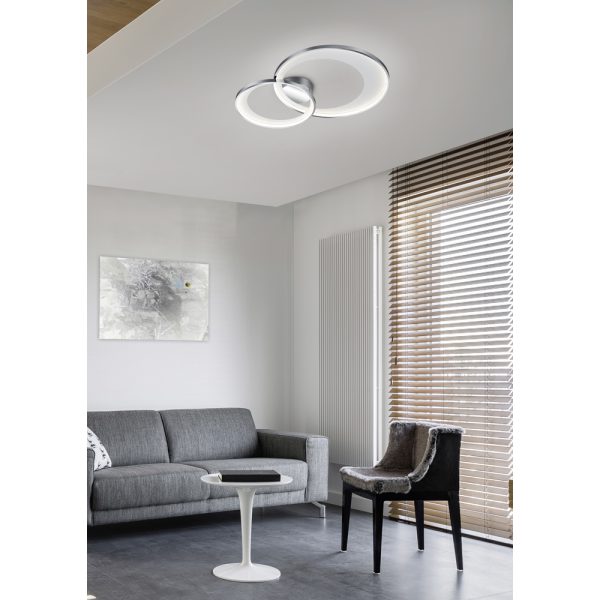Plafondlamp Trio Leuchten Granada chroom