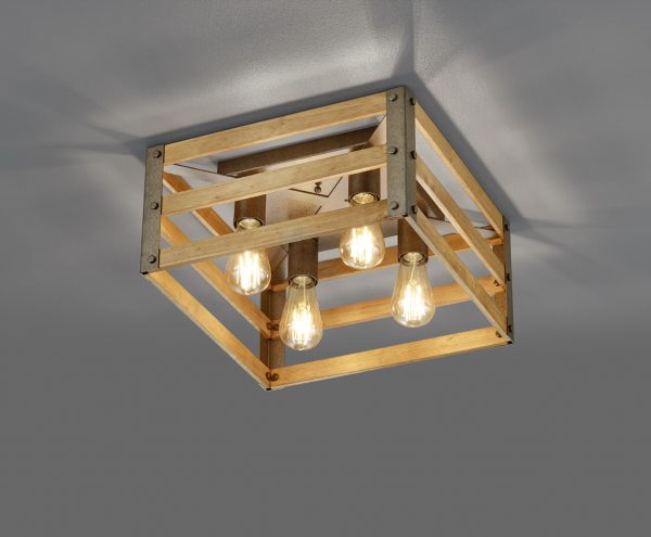 Plafondlamp Trio Leuchten Khan  nikkel