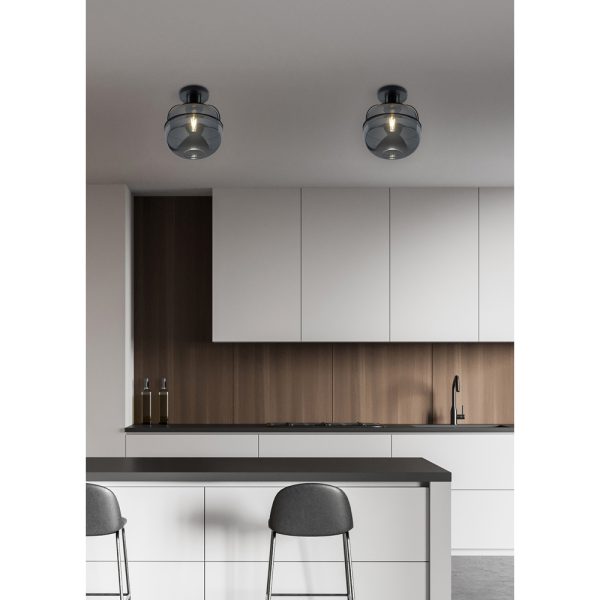Plafondlamp Trio Leuchten Lorena zwart