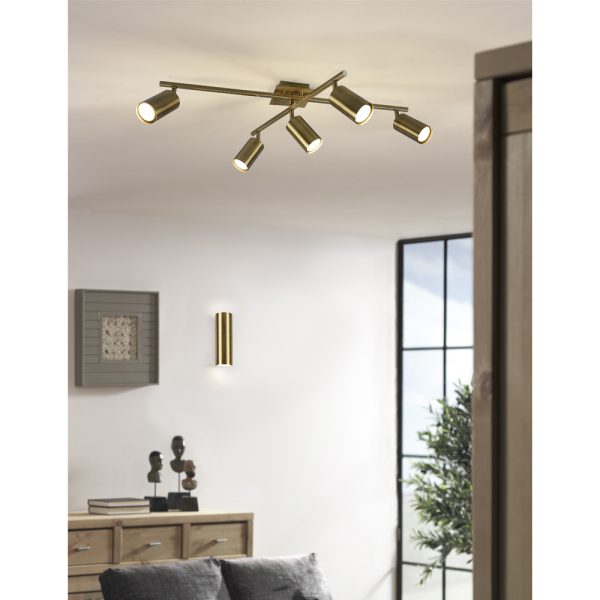 Plafondlamp Trio Leuchten Marley oud brons