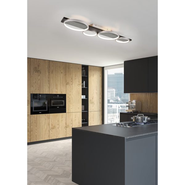 Plafondlamp Trio Leuchten Medera zwart