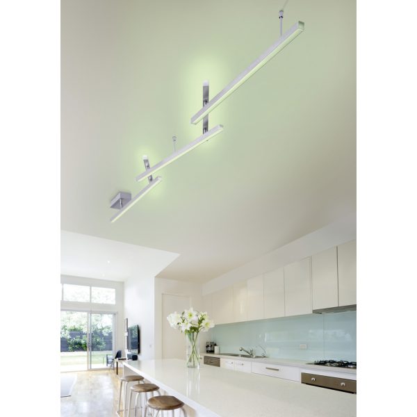 Plafondlamp Trio Leuchten Melby nikkel