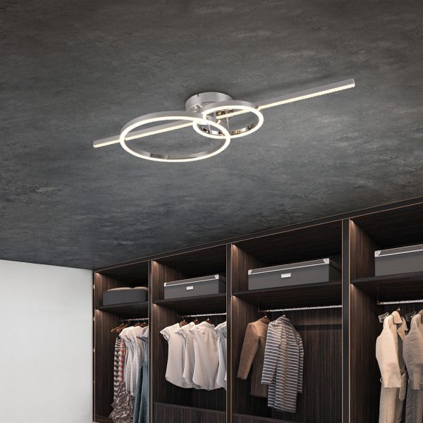 Plafondlamp Trio Leuchten Montilla chroom