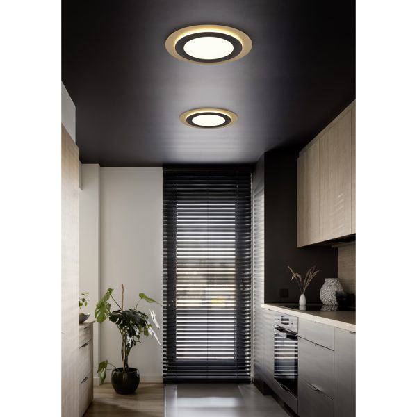 Plafondlamp Trio Leuchten Morgan zwart