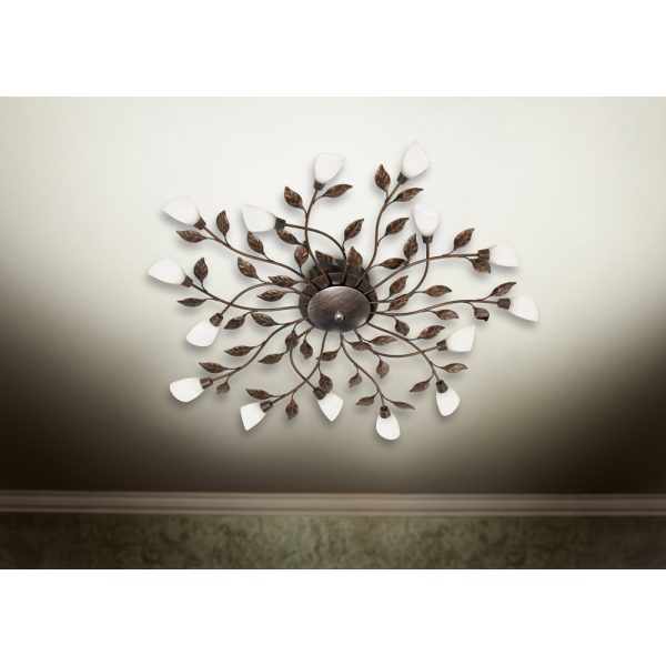 Plafondlamp Trio Leuchten Reposa bruin
