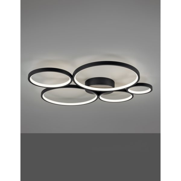 Plafondlamp Trio Leuchten Rondo zwart
