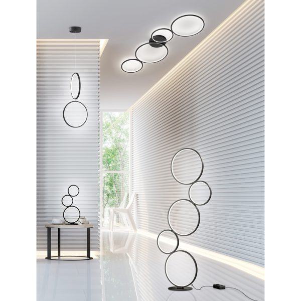 Plafondlamp Trio Leuchten Rondo zwart