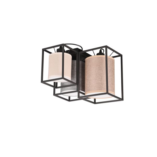 Plafondlamp Trio Leuchten Ross zwart - Image 2