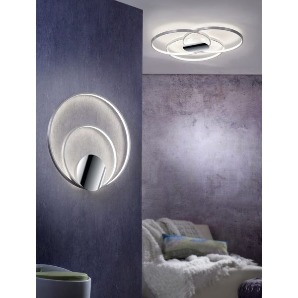 Plafondlamp Trio Leuchten Sedona aluminium