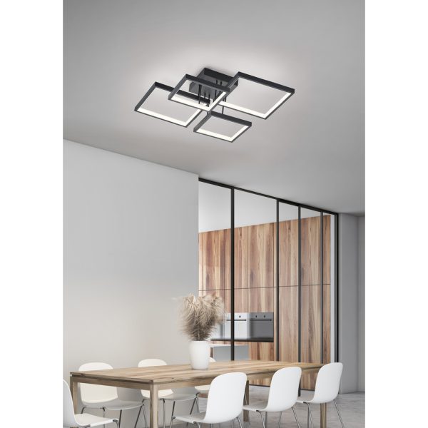 Plafondlamp Trio Leuchten Sorrento zwart - Image 2