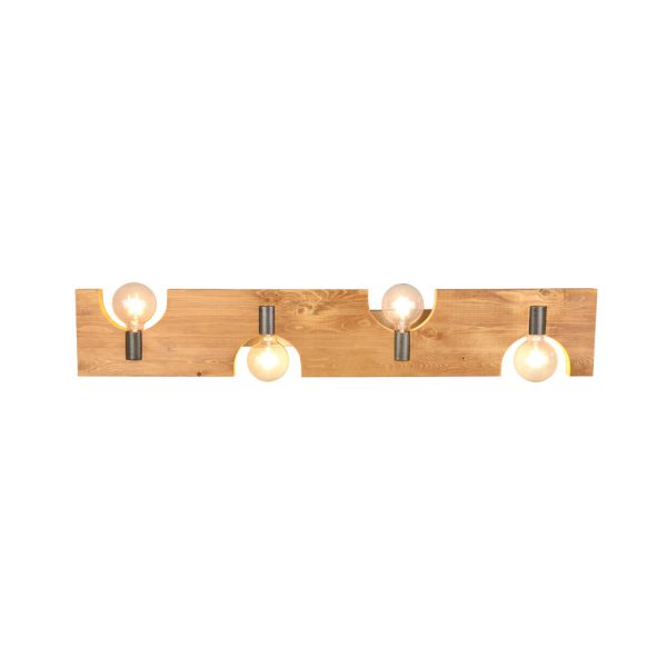 Plafondlamp Trio Leuchten Tailor hout - Image 2