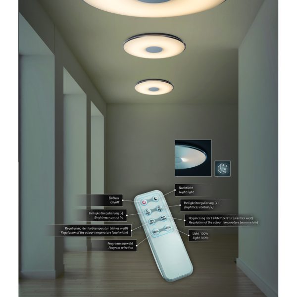 Plafondlamp Trio Leuchten Tokyo wit