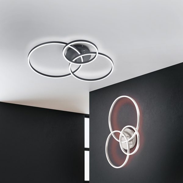 Plafondlamp Trio Leuchten Winona nikkel