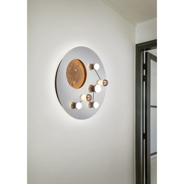 Plafondlamp Trio Leuchten Zodiac aluminium