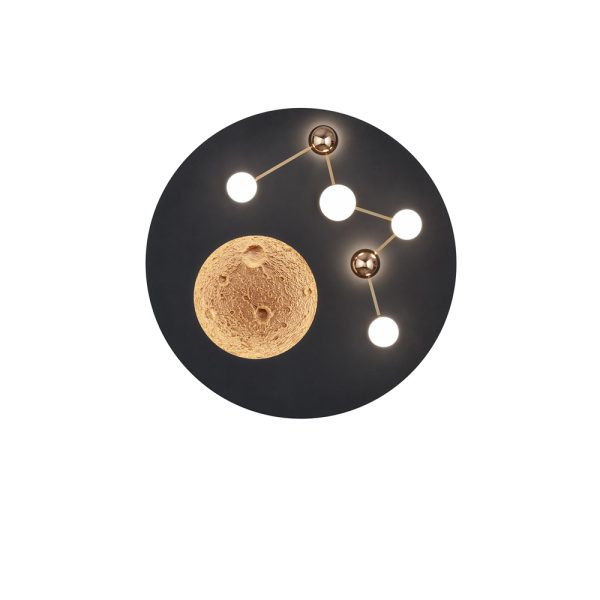 Plafondlamp Trio Leuchten Zodiac zwart - Image 2